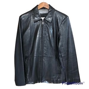 Gallery 100% Genuine Leather Jacket Black Size M